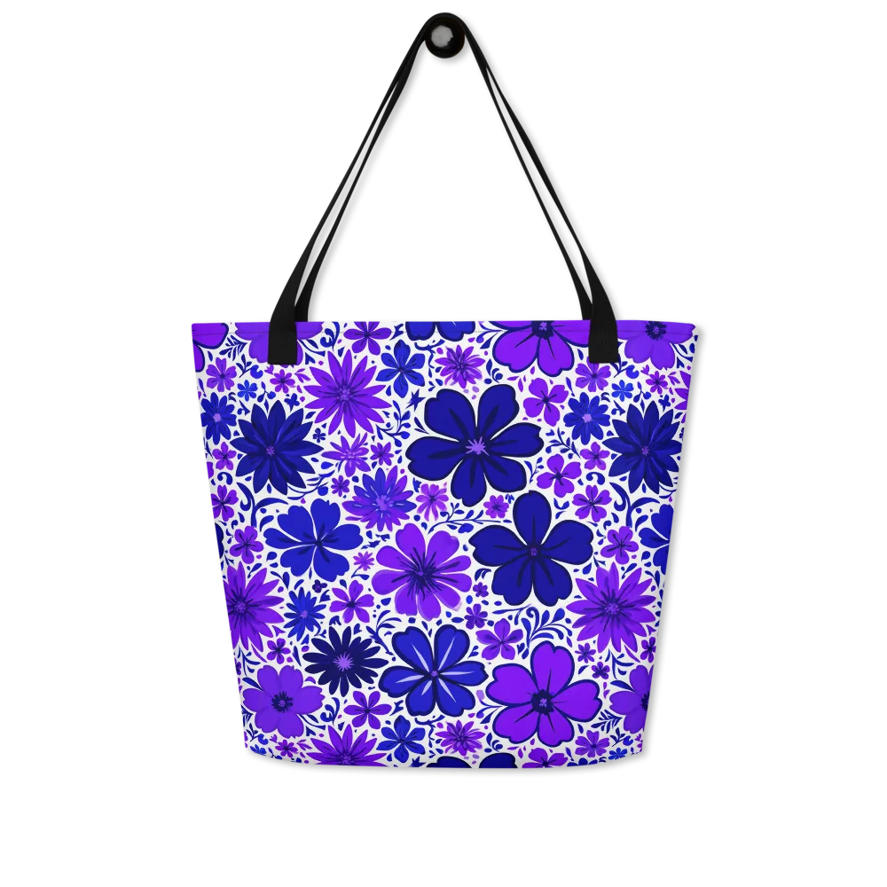 Violet Verve on Large Tote Bag W/ Pocket — Front