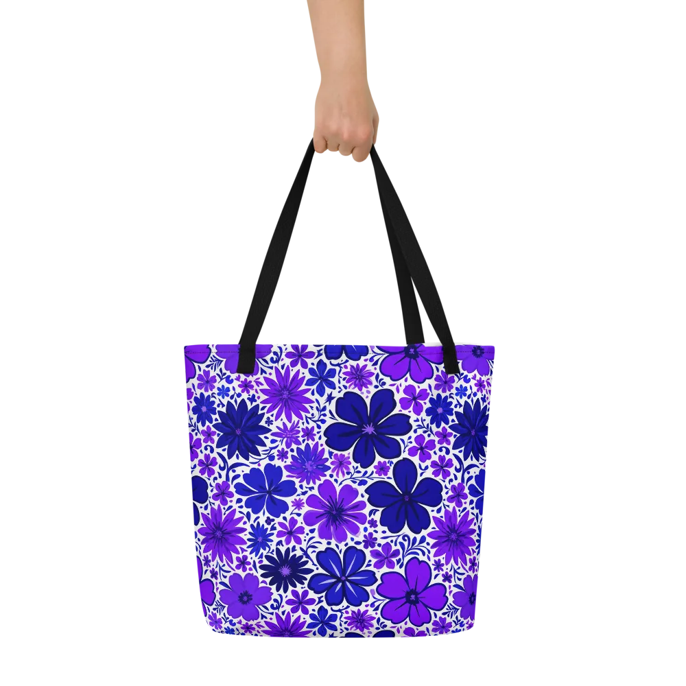 Violet Verve on Large Tote Bag W/ Pocket — Front