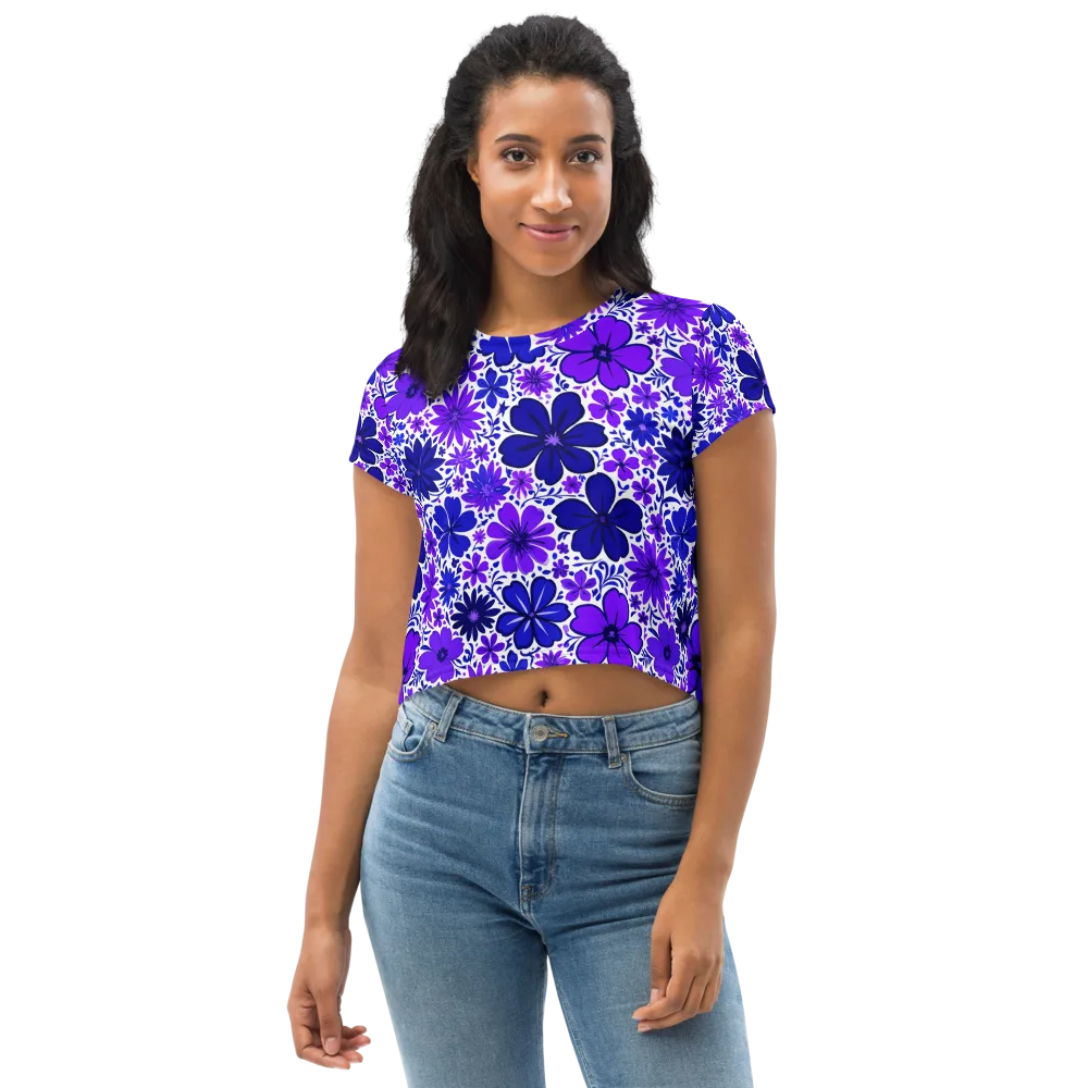Violet Verve on Crop Tee — Front