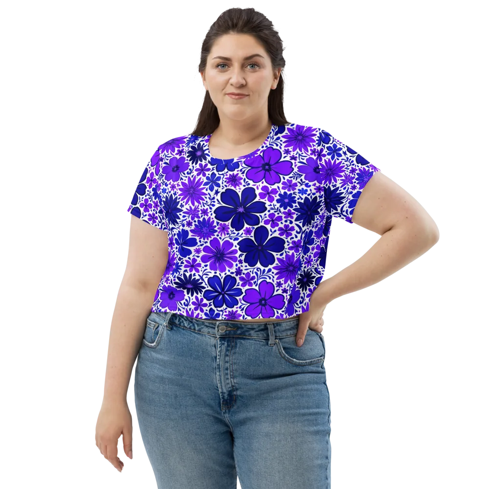 Violet Verve on Crop Tee — Front