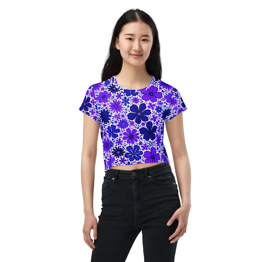 Violet Verve on Crop Tee — Front