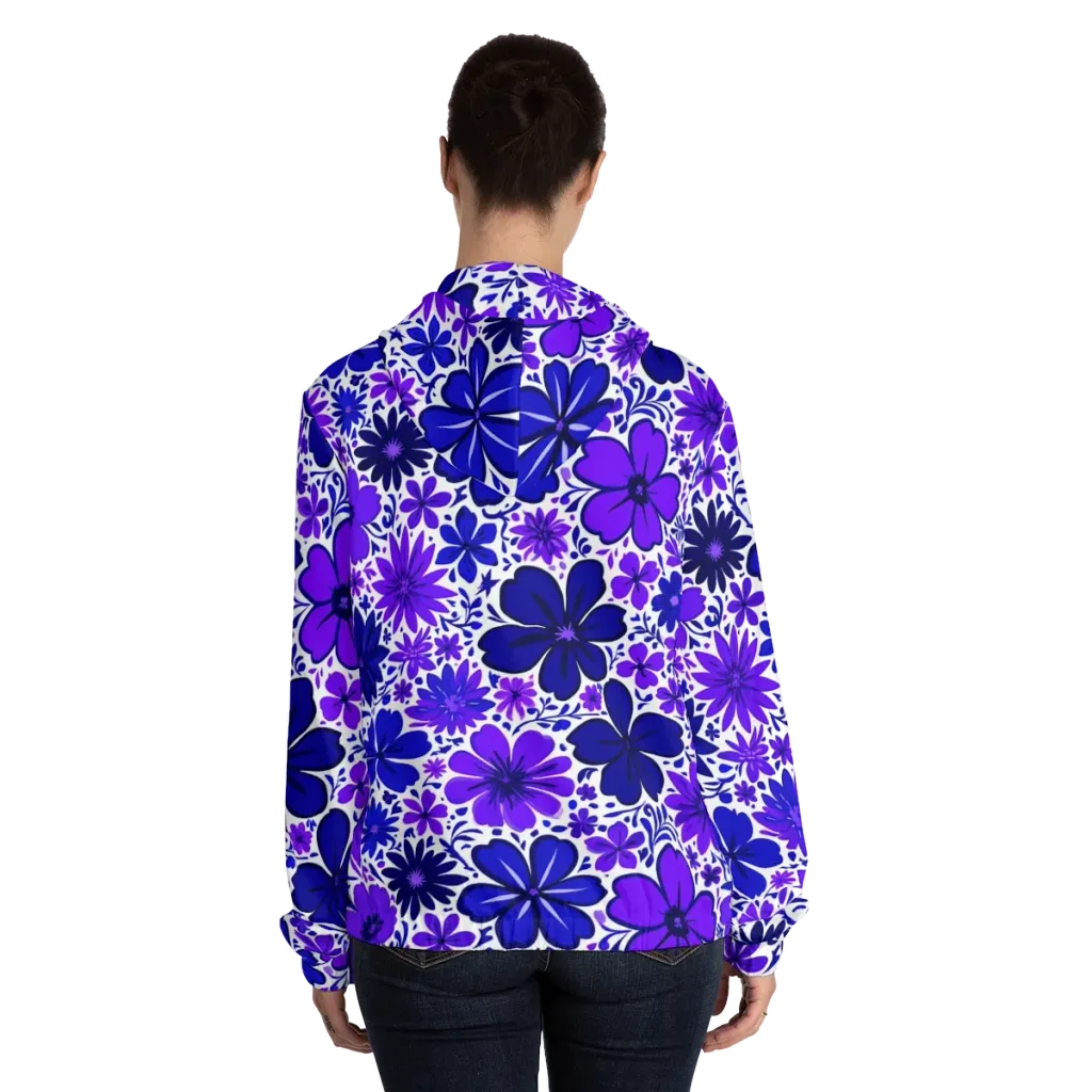 Violet Verve on Women's Full-Zip Hoodie — Back On Person