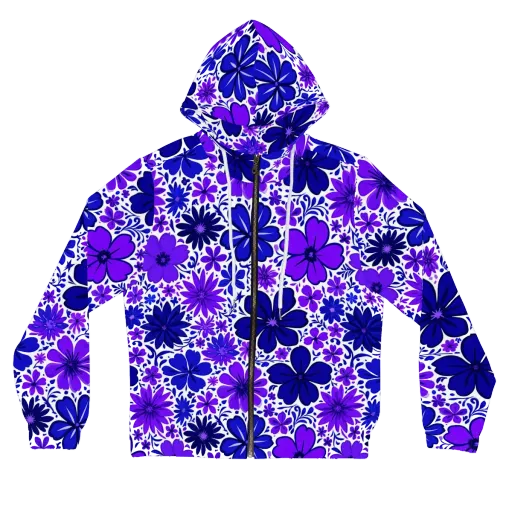 Violet Verve on a Women's Full-Zip Hoodie