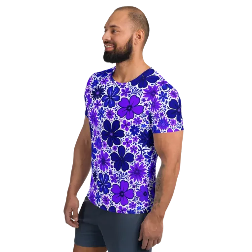 Violet Verve on a Men's Athletic T-Shirt