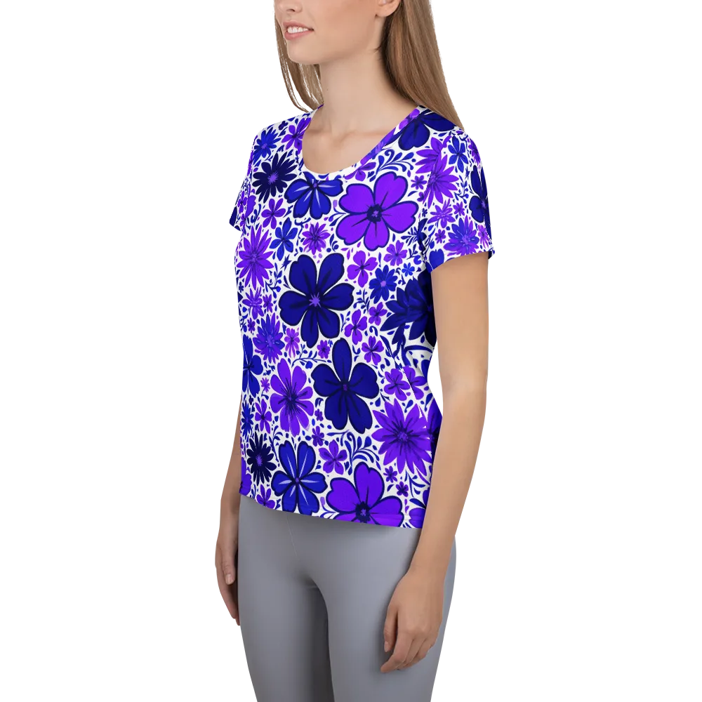 Violet Verve on Women's Athletic T-Shirt — Left