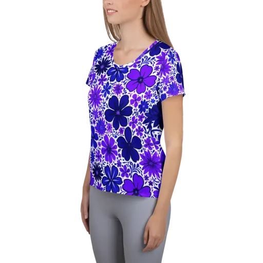 Violet Verve on a Women's Athletic T-Shirt