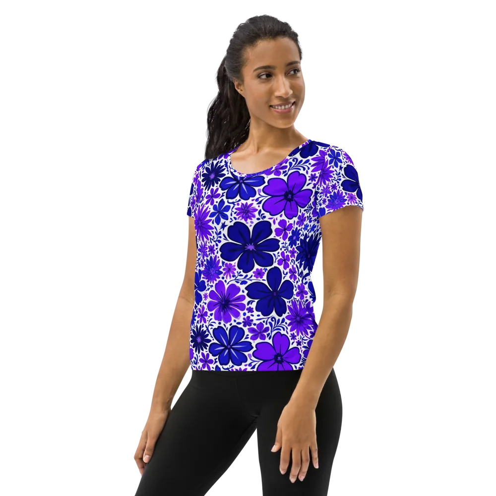 Violet Verve on Women's Athletic T-Shirt — Left