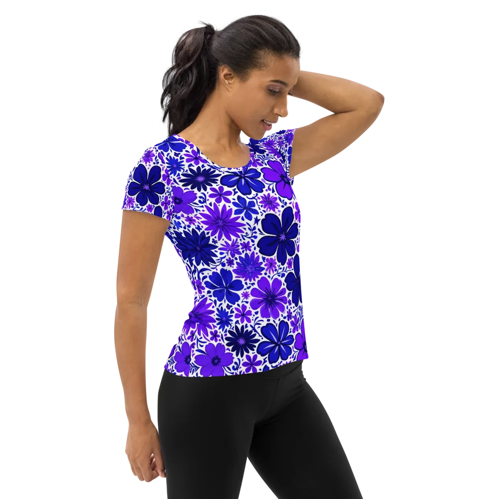 Violet Verve on Women's Athletic T-Shirt — Right