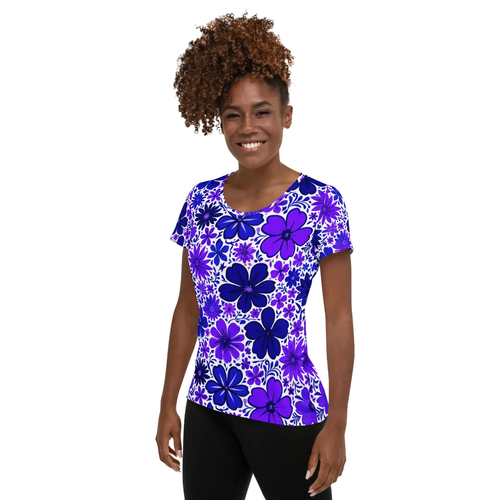 Violet Verve on Women's Athletic T-Shirt — Left