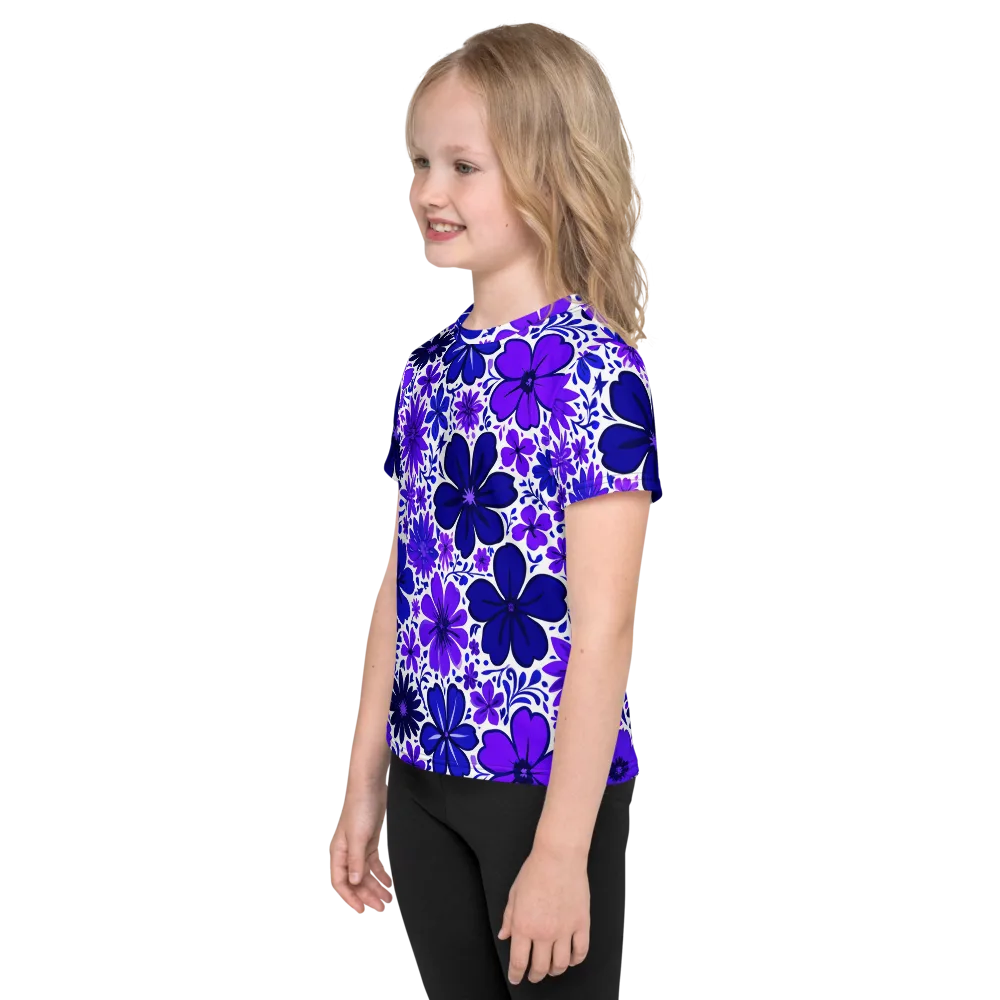 Violet Verve on Kids Crew Neck T-Shirt — Left