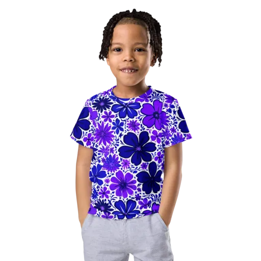 Violet Verve on a Kids Crew Neck T-Shirt