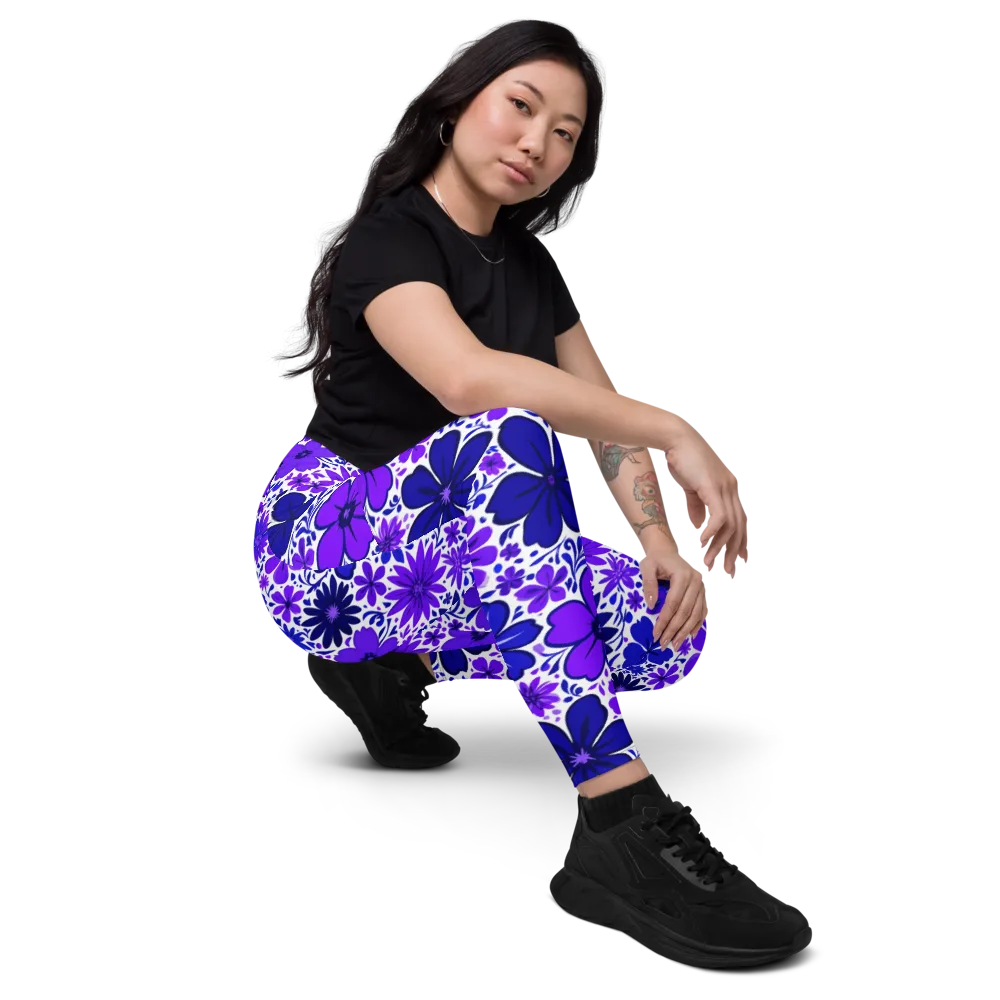 Violet Verve on Leggings with Pockets — Right Front