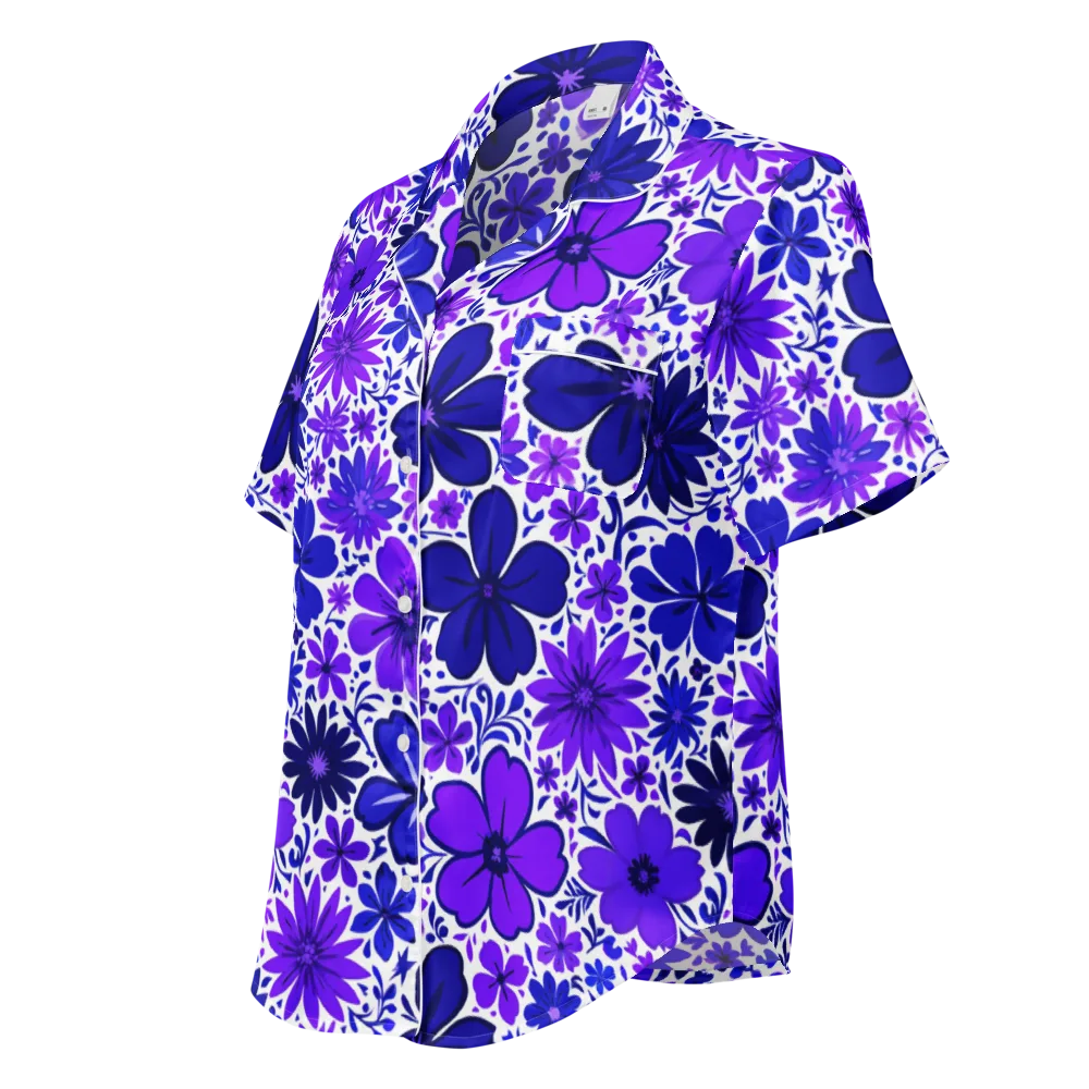 Violet Verve on Women's Short Sleeve Pajama Top — Left Front