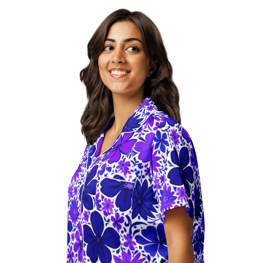 Violet Verve on Women's Short Sleeve Pajama Top — Left Front