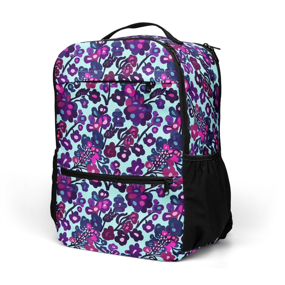 Electric Wildflowers on Utility Backpack — Left Front