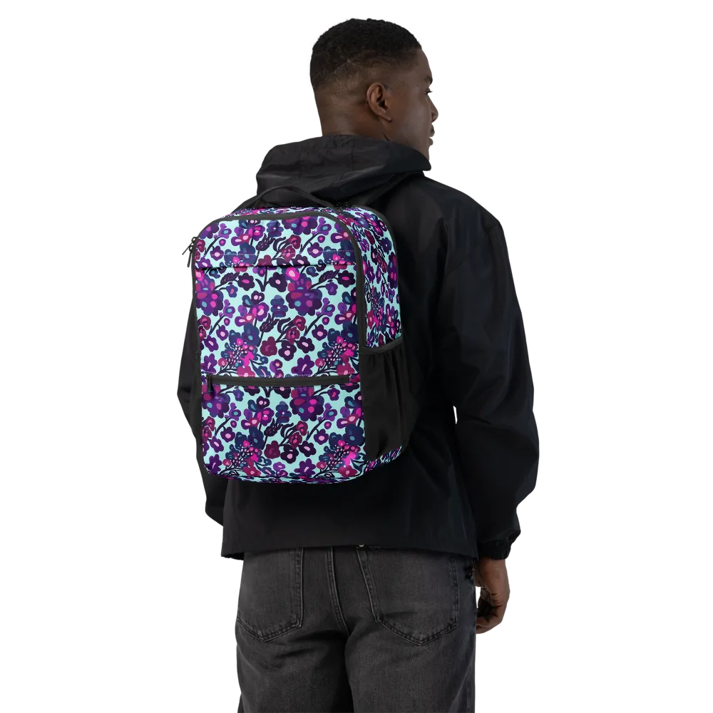 Electric Wildflowers on Utility Backpack — Back