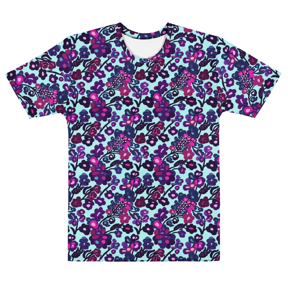 Electric Wildflowers on Men's Crew Neck T-Shirt — Front
