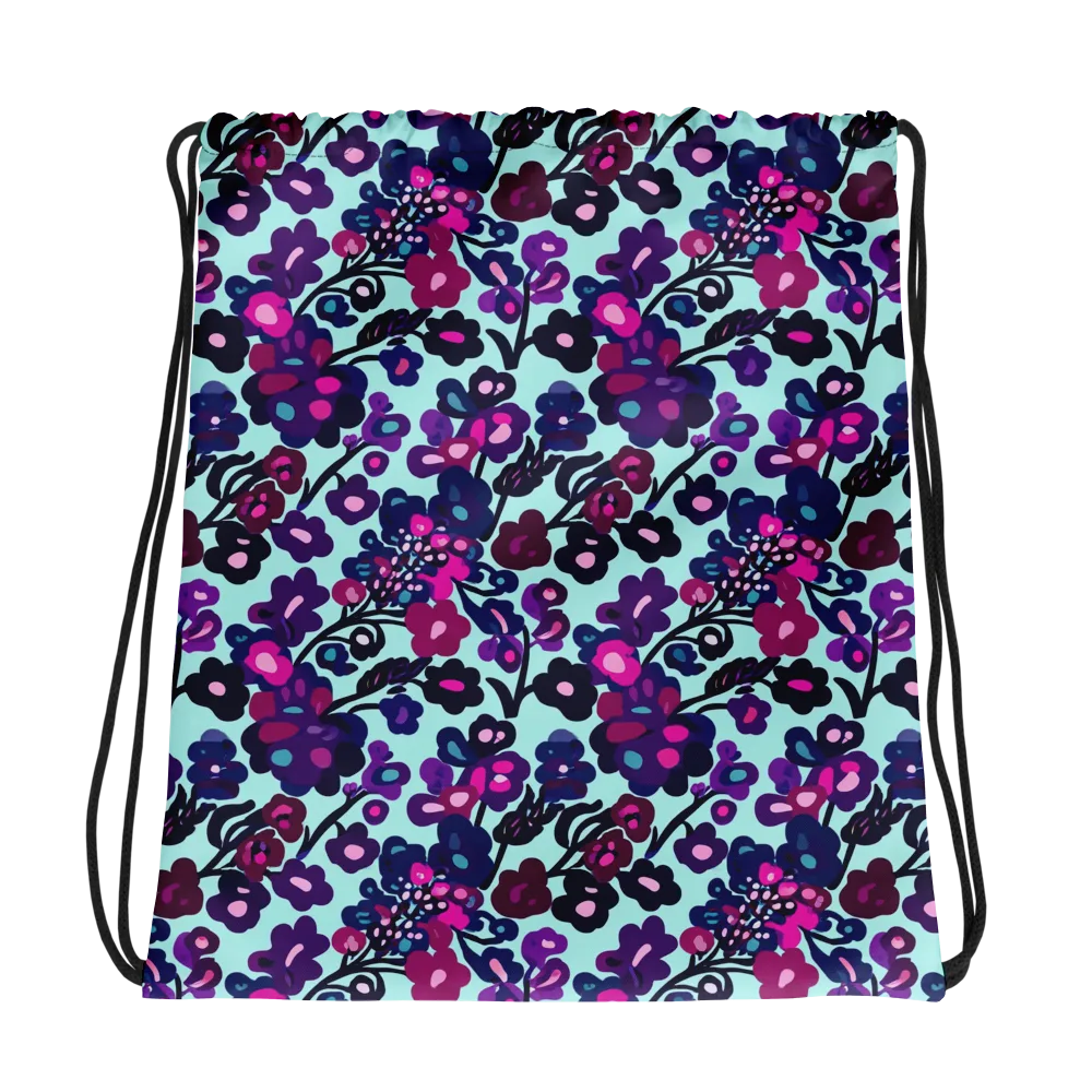 Electric Wildflowers on Drawstring Bag — Photo