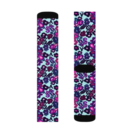 Electric Wildflowers on a Socks