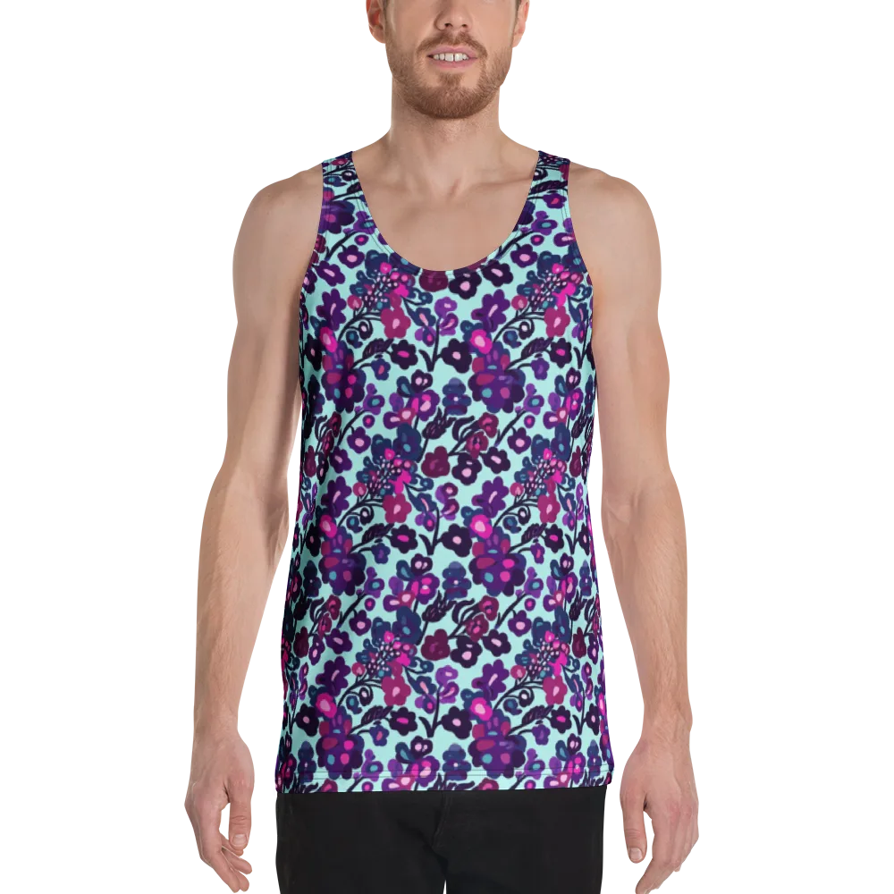 Electric Wildflowers on Men's Tank Top — Front