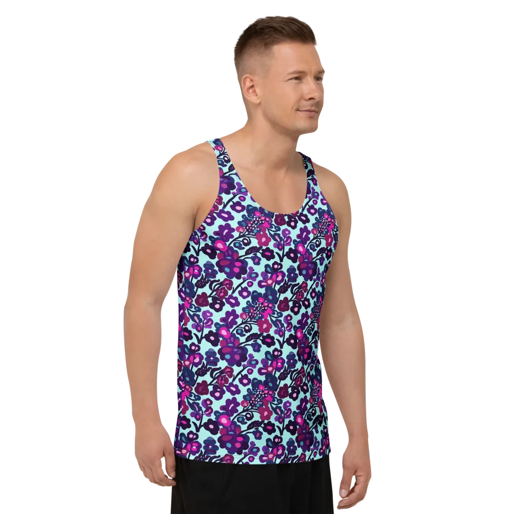 Electric Wildflowers on Men's Tank Top — Right Front