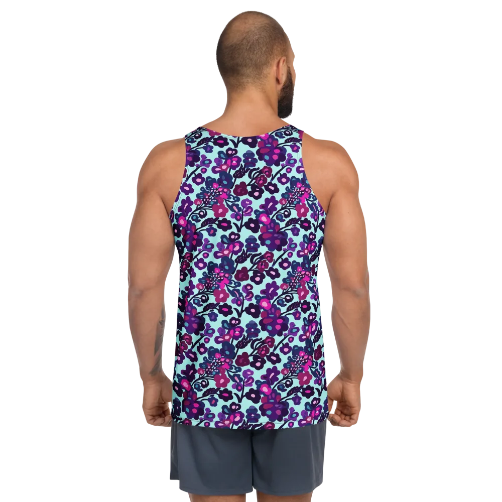 Electric Wildflowers on Men's Tank Top — Back