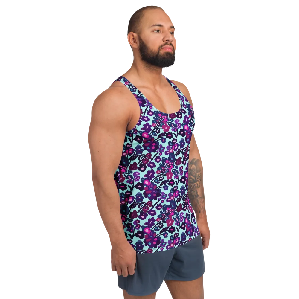 Electric Wildflowers on Men's Tank Top — Right Front