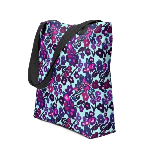 Electric Wildflowers on a Tote Bag