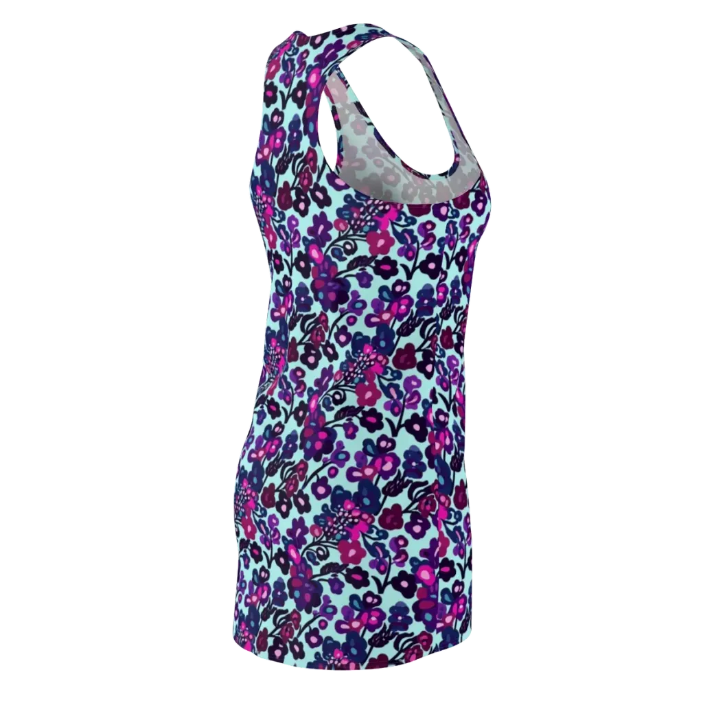 Electric Wildflowers on Racerback Dress — Back Side