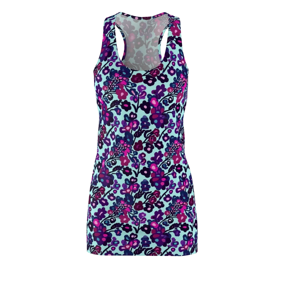 Electric Wildflowers on Racerback Dress — Front