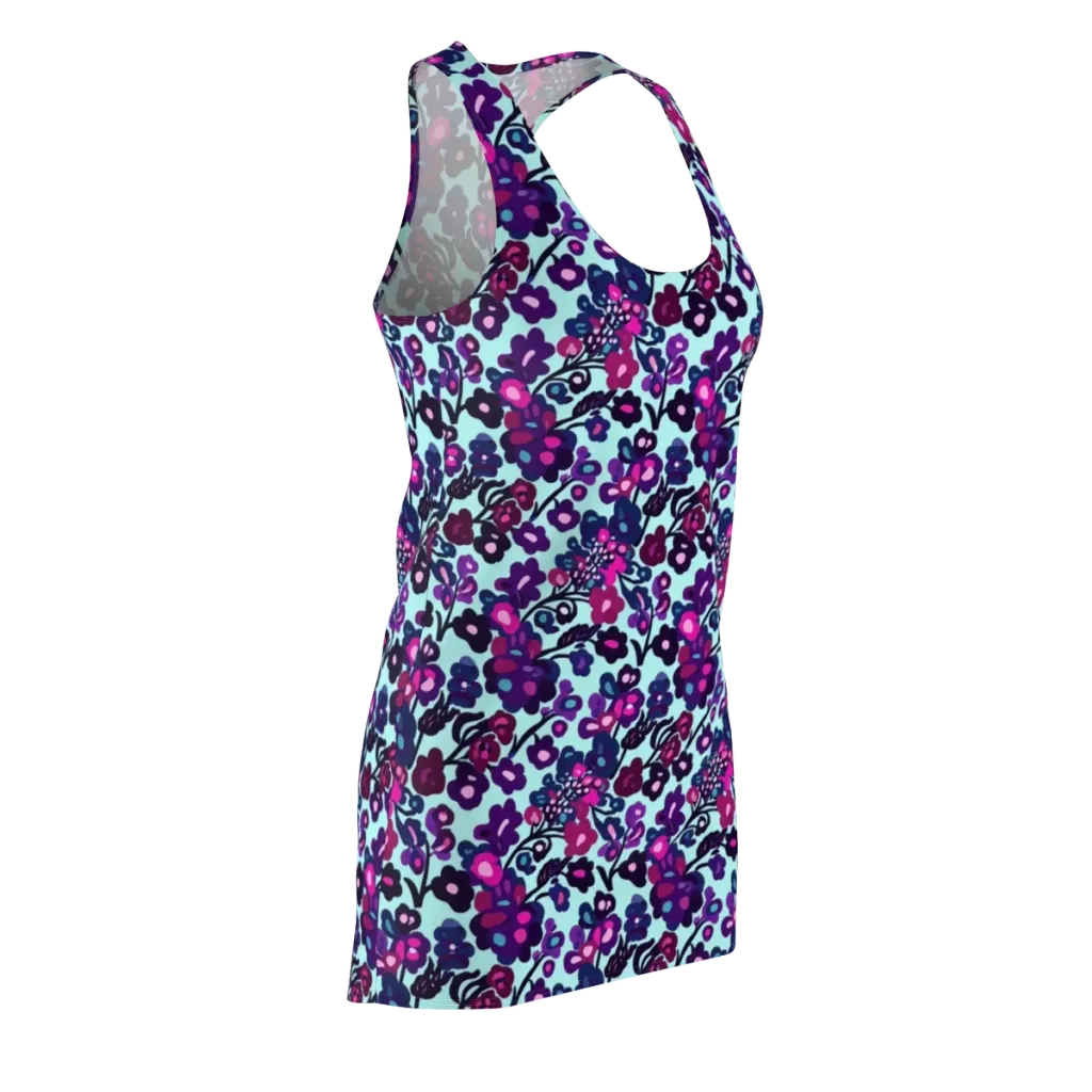 Electric Wildflowers on Racerback Dress — Front Side