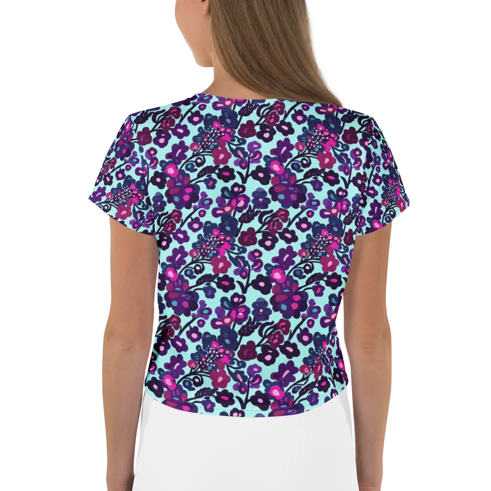 Electric Wildflowers on Crop Tee — Back