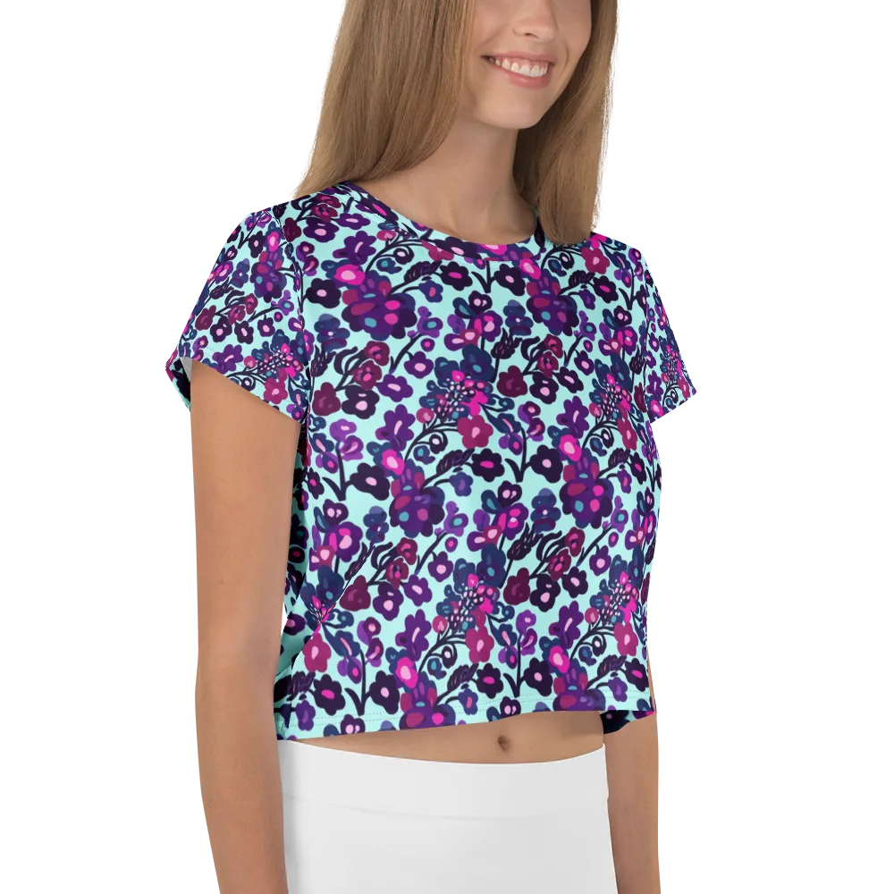 Electric Wildflowers on Crop Tee — Right