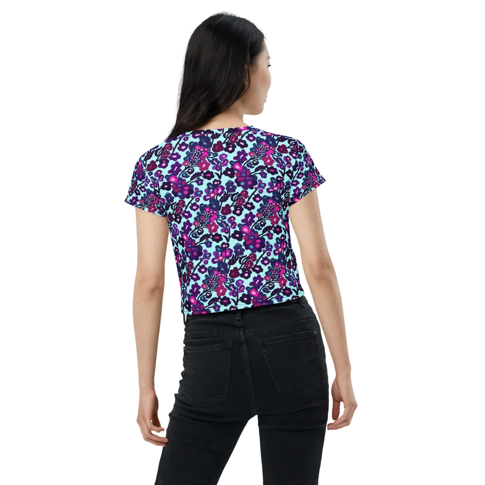 Electric Wildflowers on Crop Tee — Back