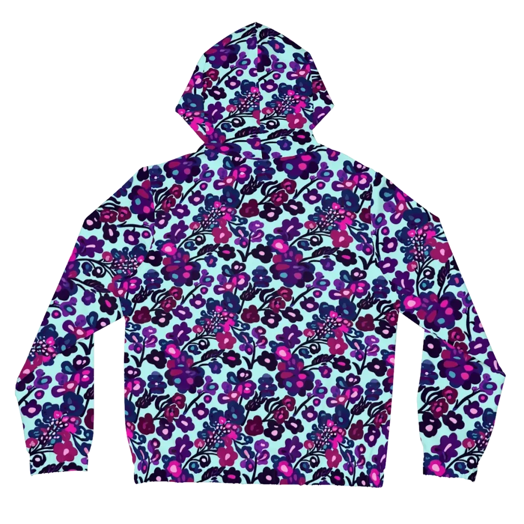 Electric Wildflowers on Women's Full-Zip Hoodie — Back
