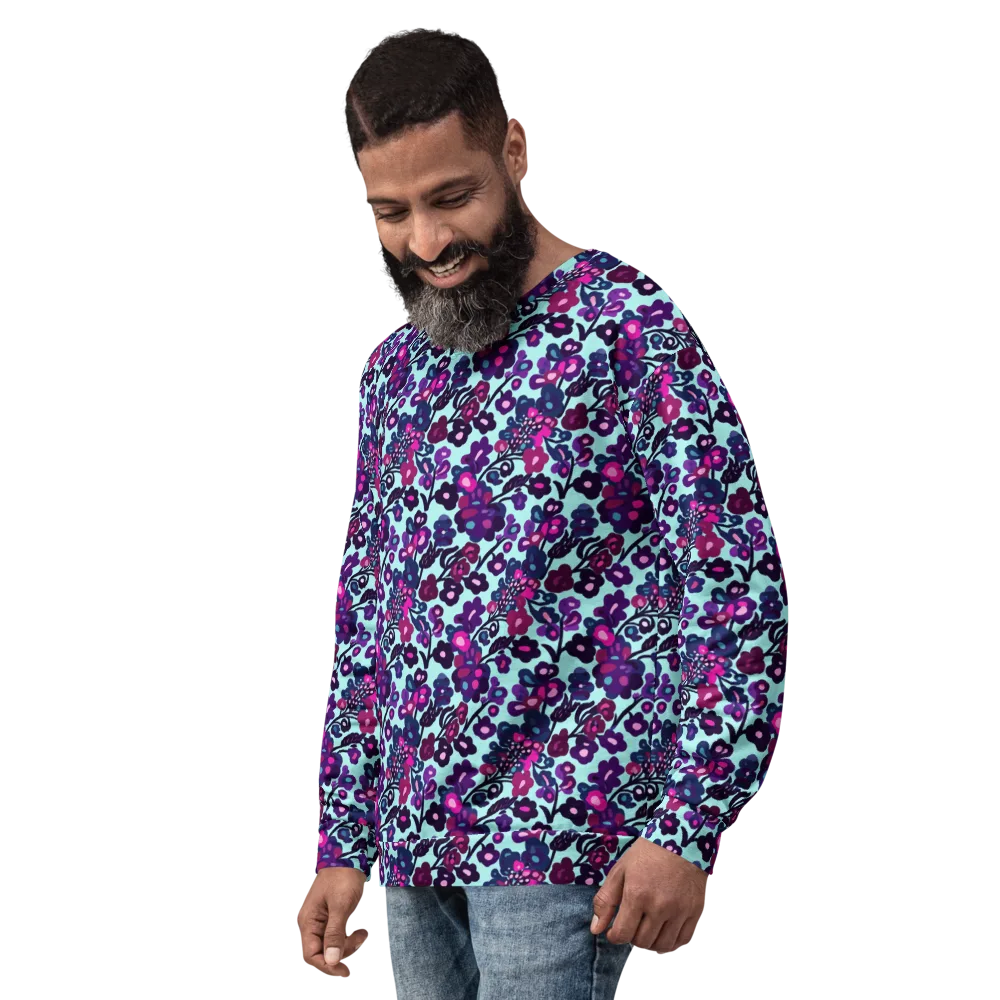 Electric Wildflowers on Sweatshirt — Left Front