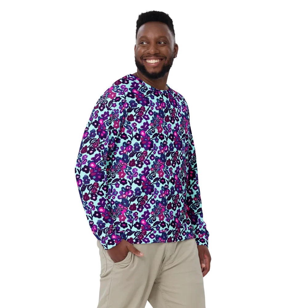 Electric Wildflowers on Sweatshirt — Front