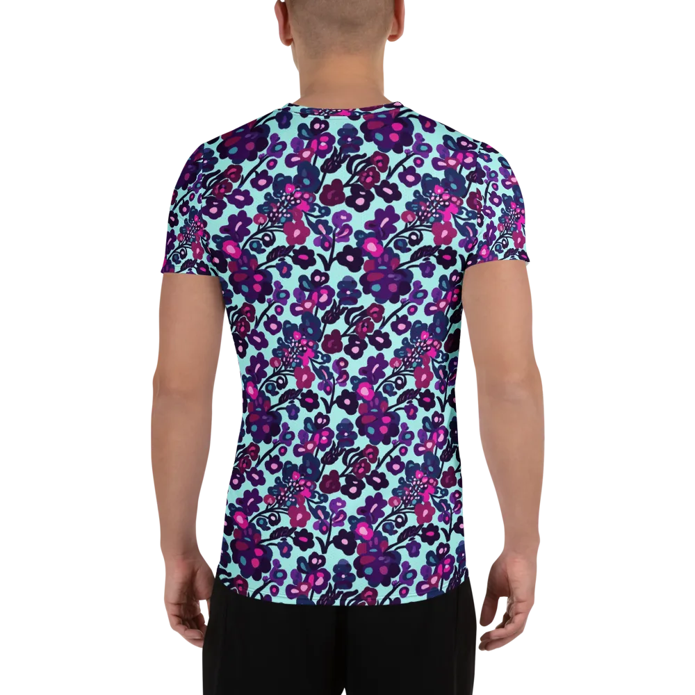 Electric Wildflowers on Men's Athletic T-Shirt — Back