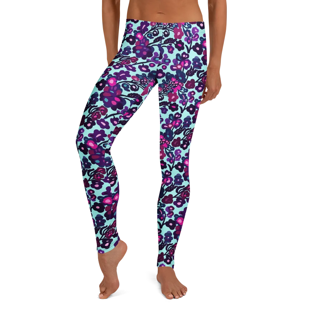 Electric Wildflowers on Leggings — Front
