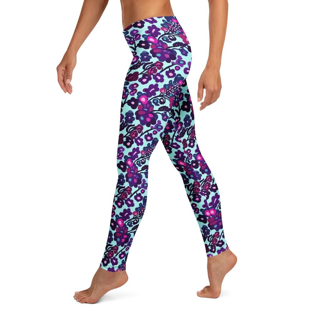 Electric Wildflowers on Leggings — Left