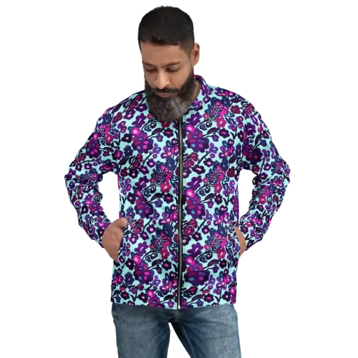 Electric Wildflowers on a Bomber Jacket