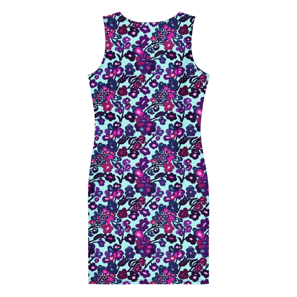 Electric Wildflowers on Bodycon Dress — Back