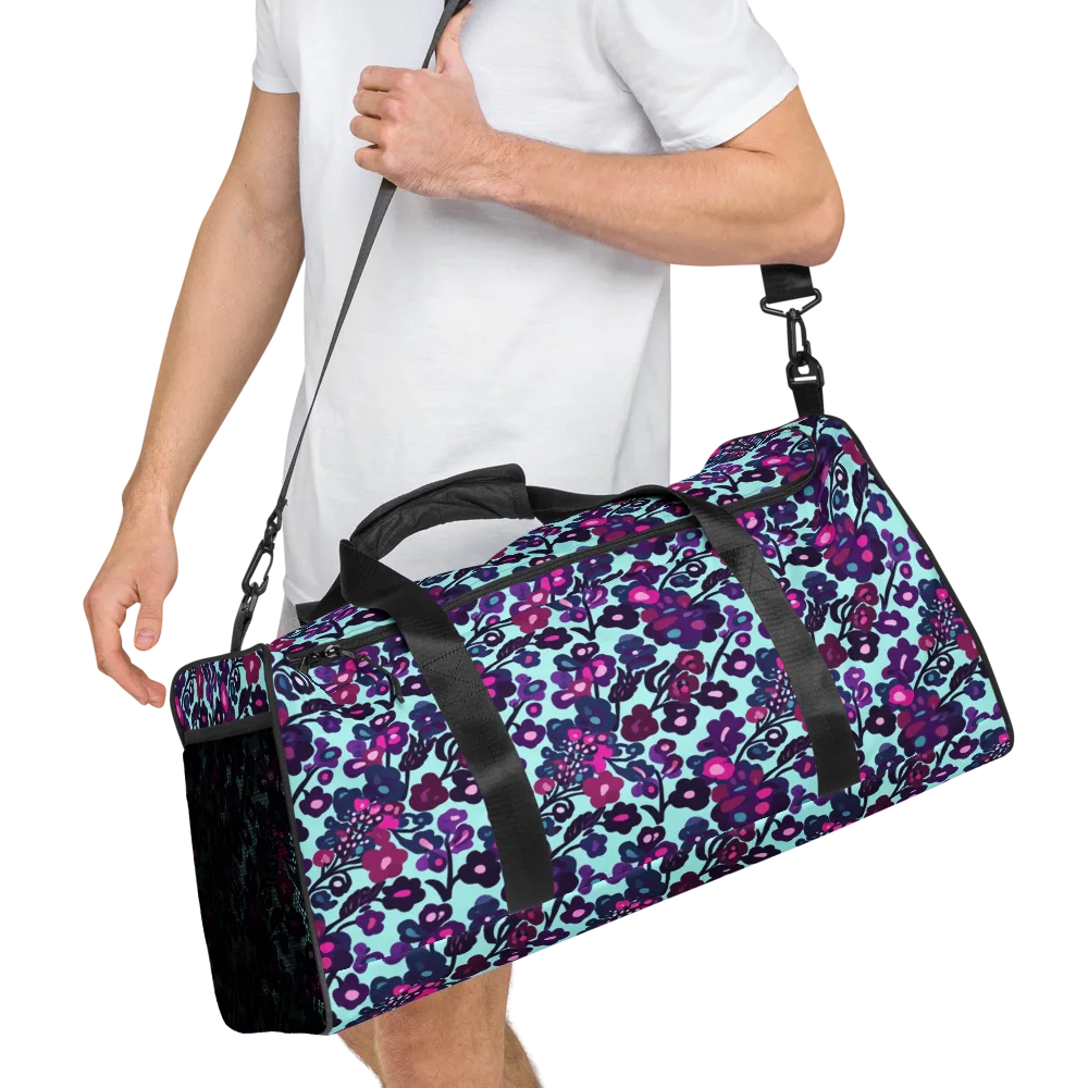 Electric Wildflowers on Duffle Bag — Right Front