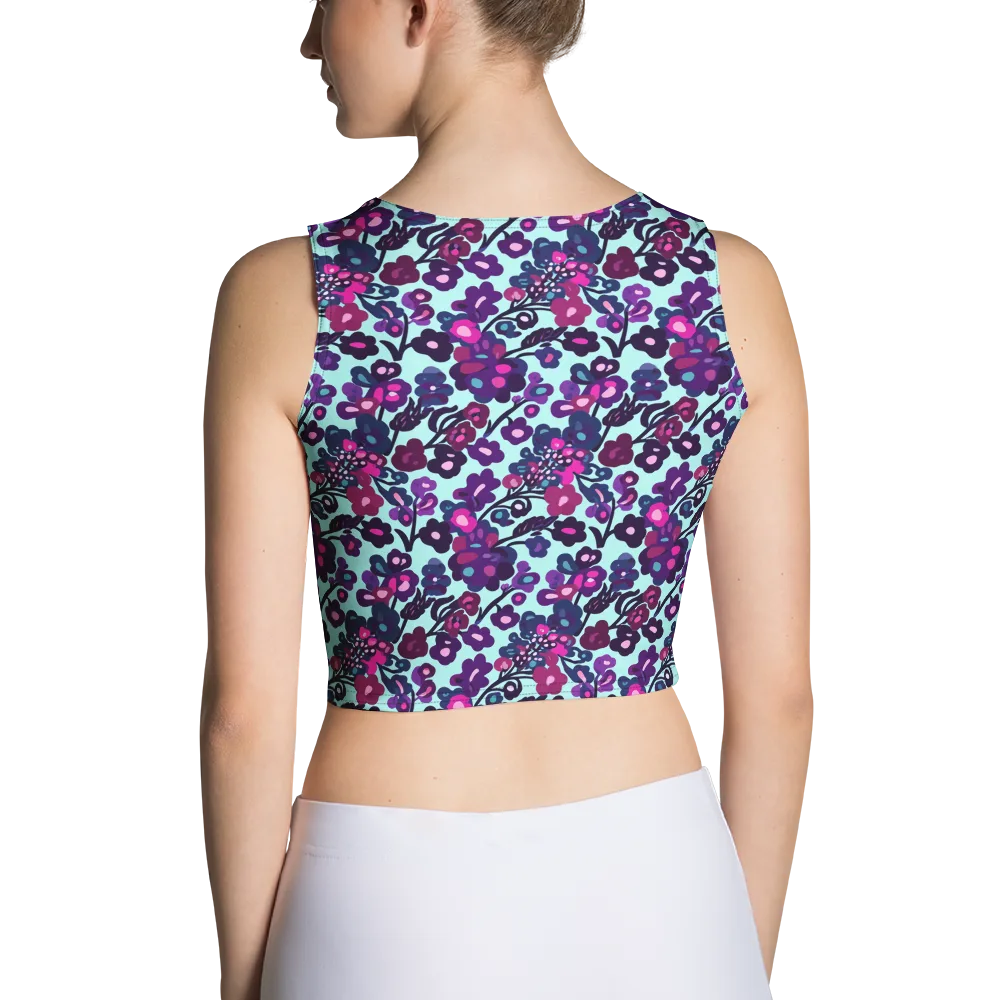Electric Wildflowers on Crop Top — Back