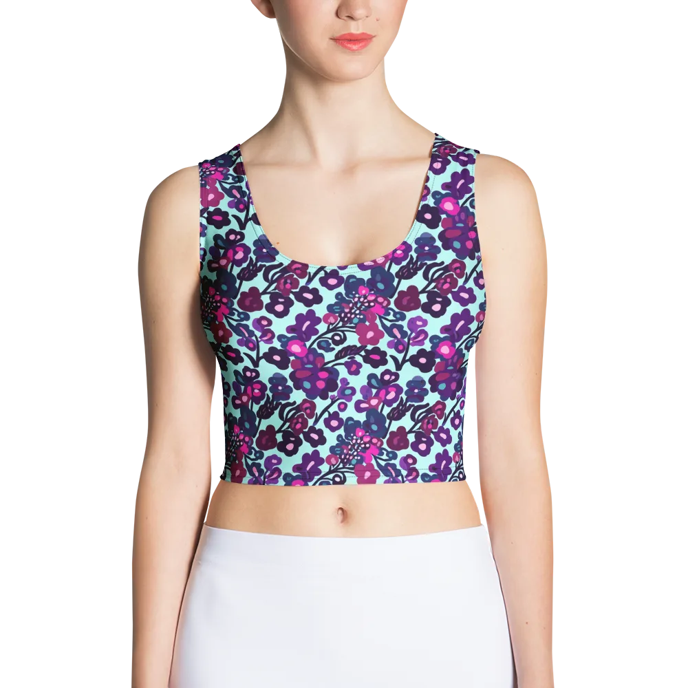 Electric Wildflowers on Crop Top — Front