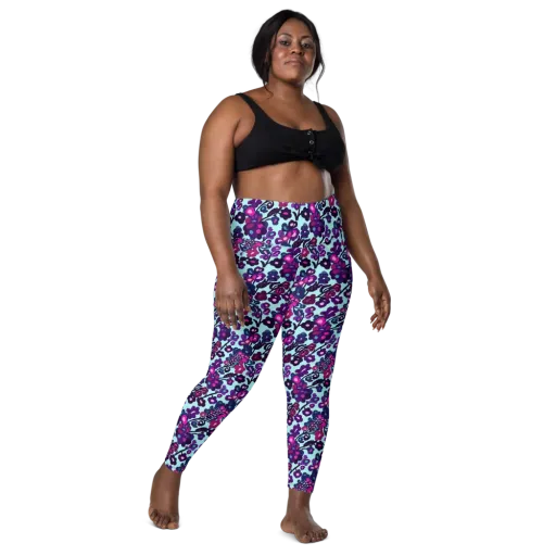Electric Wildflowers on a Leggings with Pockets