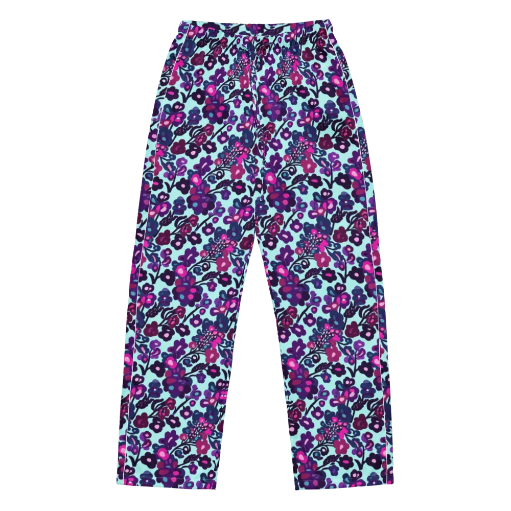 Electric Wildflowers on Women's Pajama Pants — Front