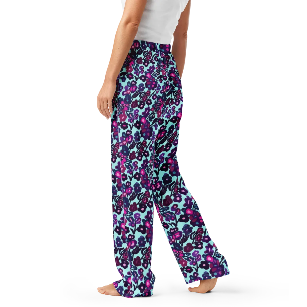Electric Wildflowers on Women's Pajama Pants — Left