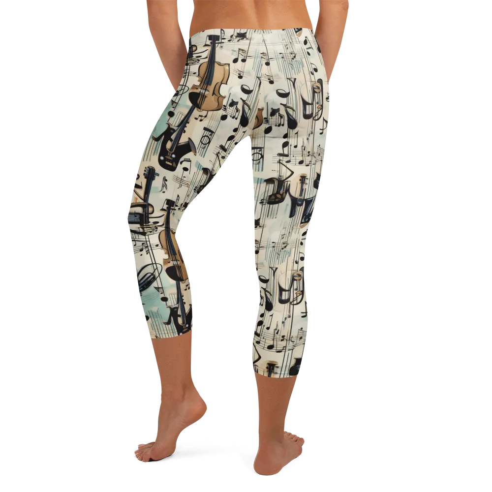 Midnight Symphony on Capri Leggings — Back