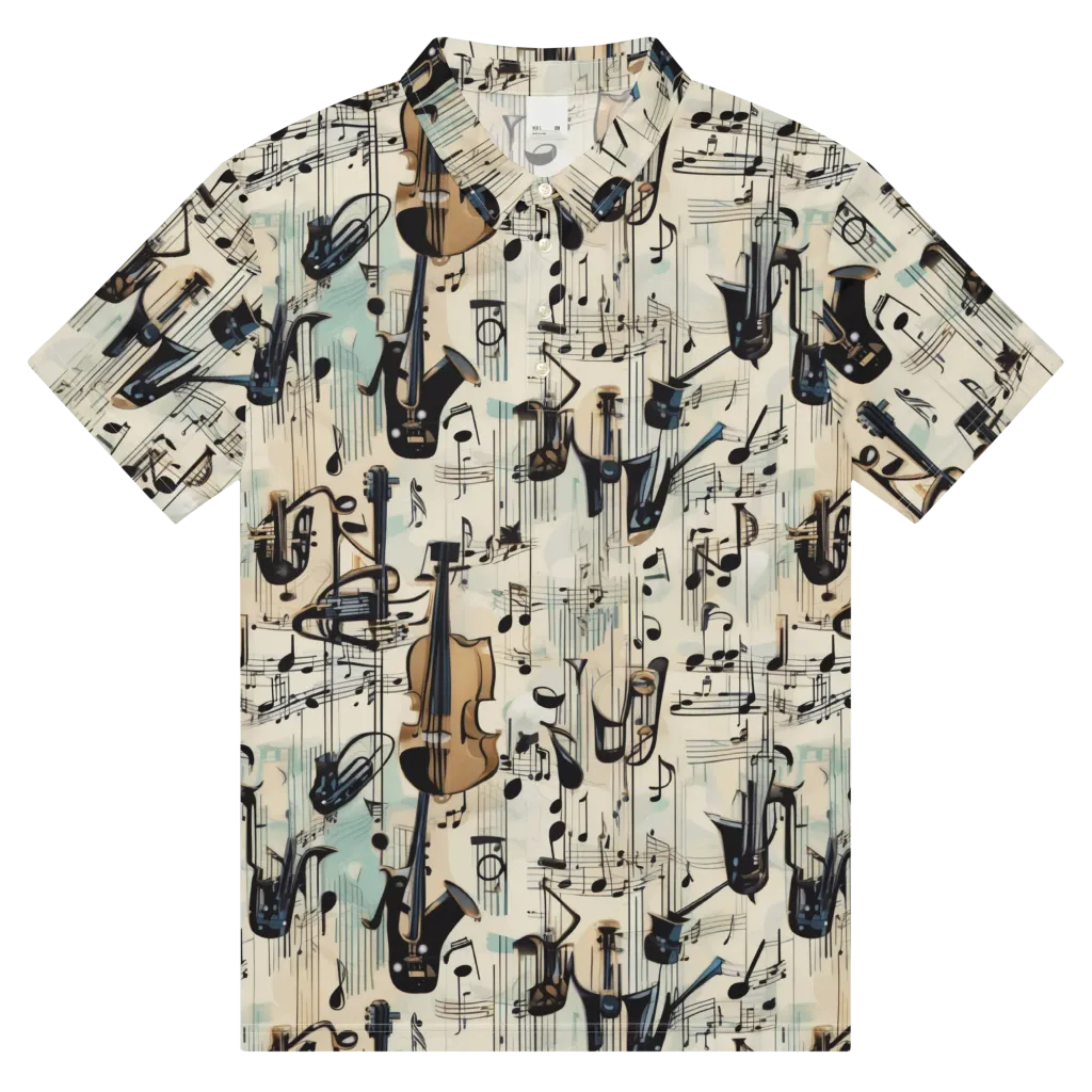 Midnight Symphony on Men's Slim Fit Polo Shirt — Front